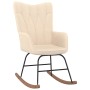 Rocking chair with footrest in cream fabric by , Rocking chairs - Ref: Foro24-327624, Price: 137,08 €, Discount: %