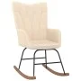 Rocking chair with footrest in cream fabric by , Rocking chairs - Ref: Foro24-327624, Price: 134,69 €, Discount: %