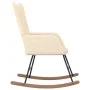 Rocking chair with footrest in cream fabric by , Rocking chairs - Ref: Foro24-327624, Price: 134,69 €, Discount: %