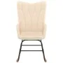 Rocking chair with footrest in cream fabric by , Rocking chairs - Ref: Foro24-327624, Price: 134,69 €, Discount: %
