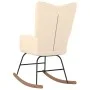 Rocking chair with footrest in cream fabric by , Rocking chairs - Ref: Foro24-327624, Price: 134,69 €, Discount: %
