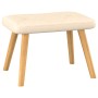 Schaukelstuhl mit Fußstütze aus cremefarbenem Stoff von , Schaukelstühle - Ref: Foro24-327624, Preis: 136,49 €, Rabatt: %