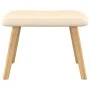 Rocking chair with footrest in cream fabric by , Rocking chairs - Ref: Foro24-327624, Price: 134,69 €, Discount: %