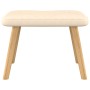 Schaukelstuhl mit Fußstütze aus cremefarbenem Stoff von , Schaukelstühle - Ref: Foro24-327624, Preis: 136,49 €, Rabatt: %