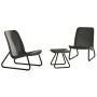 Keter Rio 3-piece garden furniture set in graphite color by , Garden sets - Ref: Foro24-405984, Price: 217,51 €, Discount: %