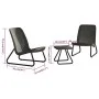 Keter Rio 3-piece garden furniture set in graphite color by , Garden sets - Ref: Foro24-405984, Price: 217,51 €, Discount: %