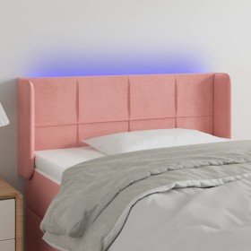 Rosa Samtkopfteil mit LED 83x16x78/88 cm von , Kopf- und Fußteile - Ref: Foro24-3123271, Preis: 51,16 €, Rabatt: %
