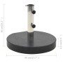 Base de sombrilla de granito redonda negro 28,5 kg de vidaXL, Bases para sombrillas - Ref: Foro24-45064, Precio: 97,42 €, Des...