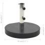 Black round granite parasol base 28.5 kg by vidaXL, Umbrella bases - Ref: Foro24-45064, Price: 83,19 €, Discount: %