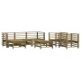 Juego de muebles de jardín 7 pzas madera de pino impregnada de , Conjuntos de jardín - Ref: Foro24-3186269, Precio: 367,50 €