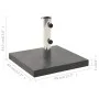 Base de sombrilla cuadrada de granito negro 28,5 kg de vidaXL, Bases para sombrillas - Ref: Foro24-45065, Precio: 90,35 €, De...