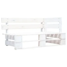 White wooden garden pallet corner bench by , garden benches - Ref: Foro24-45760, Price: 74,91 €, Discount: %
