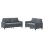 Dark gray velvet 2-piece sofa set with cushions by , Sofas - Ref: Foro24-3201497, Price: 400,16 €, Discount: %