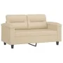 Sofa set with cushions 3 pieces cream microfiber fabric by , Sofas - Ref: Foro24-3202306, Price: 846,15 €, Discount: %