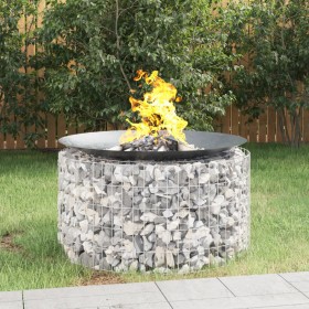 Galvanized iron gabion brazier Ø100 cm by , Chimneys - Ref: Foro24-153560, Price: 84,71 €, Discount: %