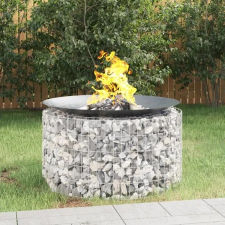 Galvanized iron gabion brazier Ø100 cm by , Chimneys - Ref: Foro24-153560, Price: 70,51 €, Discount: %