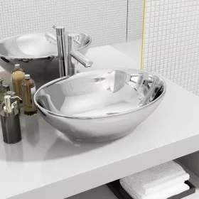 Silver ceramic sink 40x33x13.5 cm by vidaXL, Sinks - Ref: Foro24-143473, Price: 78,50 €, Discount: %