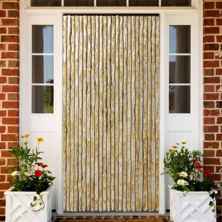 Beige chenille mosquito net curtain 100x220 cm by , Mosquito nets for windows - Ref: Foro24-284284, Price: 64,82 €, Discount: %