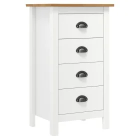 Hill Nachttisch aus massivem weißem Kiefernholz 46x35x49,5 cm von , Sideboards - Ref: Foro24-288914, Preis: 104,01 €, Rabatt: %