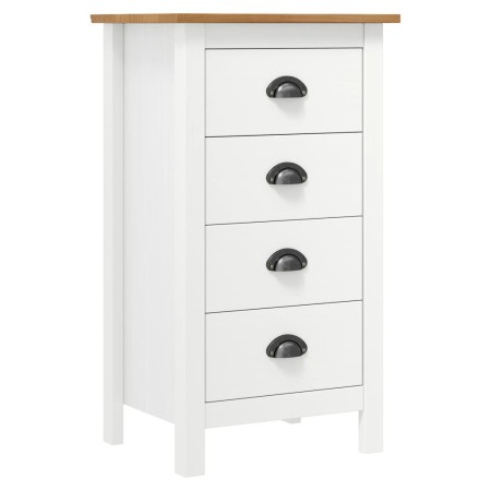 Mesita de noche Hill madera maciza de pino blanco 46x35x49,5 cm de , Aparadores - Ref: Foro24-288914, Precio: 105,78 €, Descu...