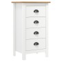 Mesita de noche Hill madera maciza de pino blanco 46x35x49,5 cm de , Aparadores - Ref: Foro24-288914, Precio: 105,78 €, Descu...