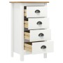 Mesita de noche Hill madera maciza de pino blanco 46x35x49,5 cm de , Aparadores - Ref: Foro24-288914, Precio: 105,78 €, Descu...