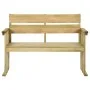 Banco de jardín de madera de pino impregnada 121 cm de , Bancos de jardín - Ref: Foro24-318407, Precio: 106,03 €, Descuento: %
