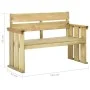 Gartenbank aus imprägniertem Kiefernholz, 121 cm von , Gartenbänke - Ref: Foro24-318407, Preis: 106,03 €, Rabatt: %