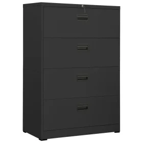 Aktenschrank aus anthrazitfarbenem Stahl, 90 x 46 x 134 cm von , Aktenschränke - Ref: Foro24-336297, Preis: 443,17 €, Rabatt: %