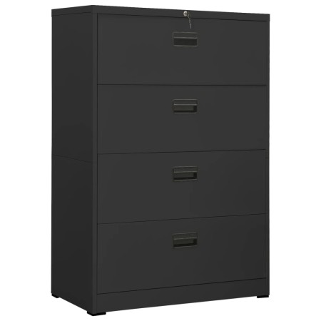 Aktenschrank aus anthrazitfarbenem Stahl, 90 x 46 x 134 cm von , Aktenschränke - Ref: Foro24-336297, Preis: 451,63 €, Rabatt: %