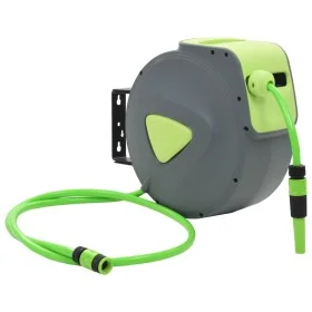 Wall-mounted automatic retractable hose reel 20+2 m by vidaXL, Garden hose holder - Ref: Foro24-143897, Price: 91,72 €, Disco...
