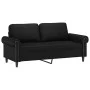 2-seater sofa in black synthetic leather 140 cm by , Sofas - Ref: Foro24-359504, Price: 224,44 €, Discount: %
