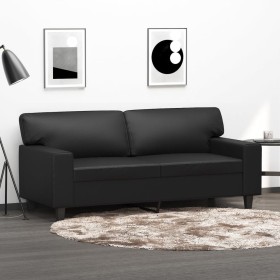 2-Sitzer-Sofa aus schwarzem Kunstleder, 140 cm von , Sofas - Ref: Foro24-359417, Preis: 250,51 €, Rabatt: %