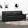 2-Sitzer-Sofa aus schwarzem Kunstleder, 140 cm von , Sofas - Ref: Foro24-359417, Preis: 242,70 €, Rabatt: %