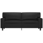 2-seater sofa in black synthetic leather 140 cm by , Sofas - Ref: Foro24-359417, Price: 250,51 €, Discount: %