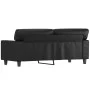 2-Sitzer-Sofa aus schwarzem Kunstleder, 140 cm von , Sofas - Ref: Foro24-359417, Preis: 242,70 €, Rabatt: %