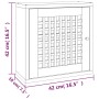 Wandschrank aus massivem Walnussholz, 42 x 18 x 42 cm von , Schließfächer und Lagerschränke - Ref: Foro24-350367, Preis: 53,0...