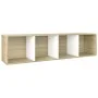 Estantería libros madera contrachapada blanco roble 36x30x143cm de , Librerías y estanterías - Ref: Foro24-800149, Precio: 53...