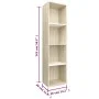 Bücherregal aus weißem Eichensperrholz, 36 x 30 x 143 cm von , Bücherregale und Regale - Ref: Foro24-800149, Preis: 53,82 €, ...