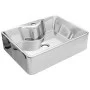 Lavabo con orificio para grifo 48x37x13,5 cm cerámica plateado de vidaXL, Lavabos - Ref: Foro24-143485, Precio: 70,91 €, Desc...