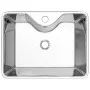 Lavabo con orificio para grifo 48x37x13,5 cm cerámica plateado de vidaXL, Lavabos - Ref: Foro24-143485, Precio: 70,91 €, Desc...