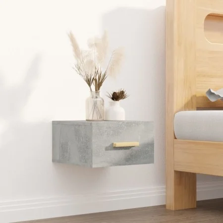 Concrete gray wall bedside table 35x35x20 cm by , Nightstands - Ref: Foro24-812842, Price: 26,47 €, Discount: %
