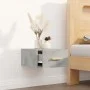Concrete gray wall bedside table 35x35x20 cm by , Nightstands - Ref: Foro24-812842, Price: 26,47 €, Discount: %