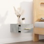 Mesita de noche de pared color gris hormigón 35x35x20 cm de , Mesitas de noche - Ref: Foro24-812842, Precio: 26,81 €, Descuen...
