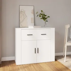 Weißes Sperrholz-Sideboard 80x33x70 cm von , Sideboards - Ref: Foro24-816568, Preis: 90,77 €, Rabatt: %