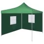 Folding gazebo with 2 walls green 3x3 m by vidaXL, Tents and gazebos - Ref: Foro24-44962, Price: 162,88 €, Discount: %