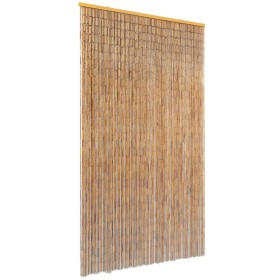 Cortina de bambú para puerta contra insectos 100x200 cm