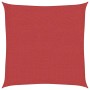Toldo de vela HDPE rojo 160 g/m² 3,6x3,6 m