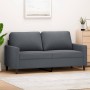 Dark gray velvet 2-seater sofa 140 cm by , Sofas - Ref: Foro24-359200, Price: 207,52 €, Discount: %