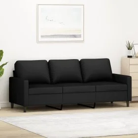 3-Sitzer-Sofa aus schwarzem Samt, 180 cm von , Sofas - Ref: Foro24-359214, Preis: 262,80 €, Rabatt: %
